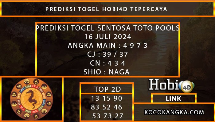 PREDIKSI TOGEL SENTOSATOTO 16/JULI/2024