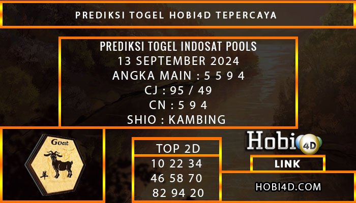 PREDIKSI TOGEL INDOSAT 13/SEPTEMBER/2024