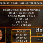 PREDIKSI TOGEL SENTOSA4D 08/SEPTEMBER/2024