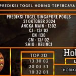 PREDIKSI TOGEL SINGAPORE 31/OKTOBER/2024