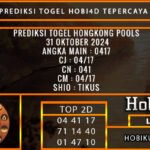 PREDIKSI TOGEL HONGKONG 31/OKTOBER/2024