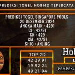 PREDIKSI TOGEL SINGAPORE 20/DESEMBER/2024