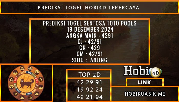 PREDIKSI TOGEL SENTOSATOTO 19/DESEMBER/2024