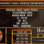 PREDIKSI TOGEL TAIPEI 18/DESEMBER/2024