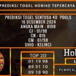 PREDIKSI TOGEL SENTOSA4D 16/DESEMBER/2024