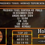 PREDIKSI TOGEL SENTOSA4D 18/DESEMBER/2024