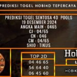 PREDIKSI TOGEL SENTOSA4D 19/DESEMBER/2024