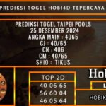 PREDIKSI TOGEL TAIPEI 25/DESEMBER/2024