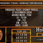 PREDIKSI TOGEL SYDNEY 26/DESEMBER/2024