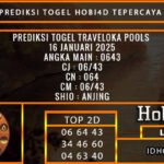 PREDIKSI TOGEL TRAVELOKA POOLS 16 JANUARI 2025