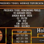 PREDIKSI TOGEL HONGKONG POOLS 19 JANUARI 2025