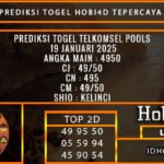 PREDIKSI TOGEL TELKOMSEL POOLS 19 JANUARI 2025