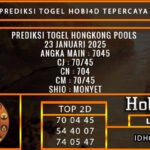 PREDIKSI TOGEL HONGKONG POOLS 23 JANUARI 2025