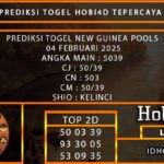 PREDIKSI TOGEL NEWGUINEA POOLS 04 FEBRUARY 2025
