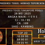 PREDIKSI TOGEL SINGAPORE POOLS 28 MEI 2025