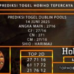 PREDIKSI TOGEL DUBLIN POOLS 14 JUNI 2025