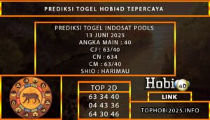 PREDIKSI TOGEL INDOSAT POOLS 13 JUNI 2025
