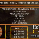 PREDIKSI TOGEL TRAVELOKA POOLS 16 JUNI 2025
