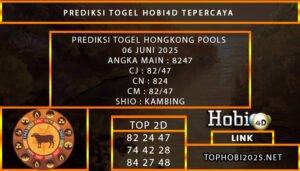 PREDIKSI TOGEL HONGKONG POOLS 06 JUNI 2025