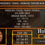 PREDIKSI TOGEL TAIPEI POOLS 05 JUNI 2025