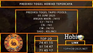 PREDIKSI TOGEL TAIPEI POOLS 05 JUNI 2025