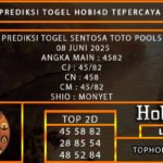 PREDIKSI TOGEL SENTOSATOTO POOLS 08 JUNI 2025