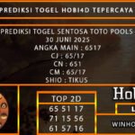 PREDIKSI TOGEL SENTOSATOTO POOLS 30 JUNI 2025